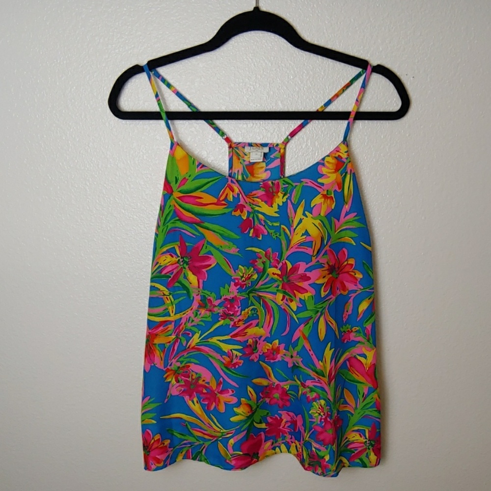 J.Crew sleeveless tank top sz 12 floral bright